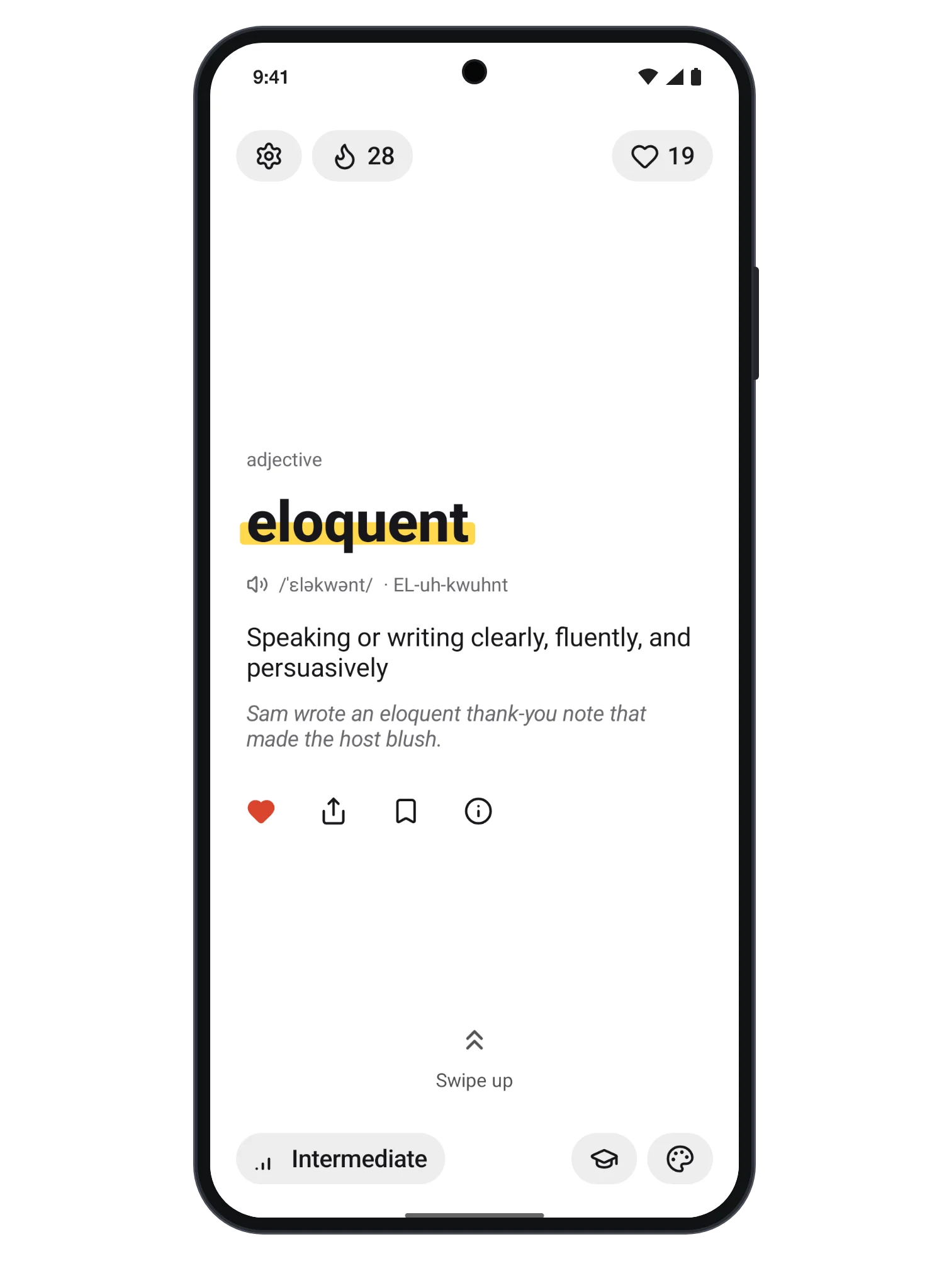 Markword app screen